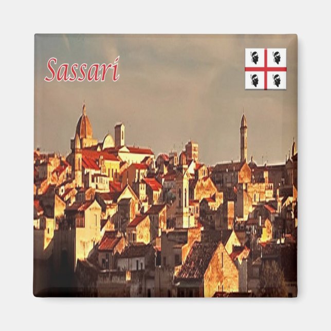 SRD071 SASSARI Sardinia, Italy, Fridge Magnet (Front)