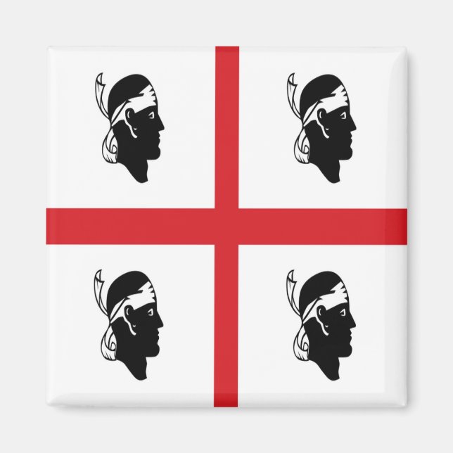 SRD072 FLAG, SARDINIA, Italy, Fridge Magnet (Front)