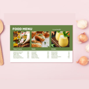Sreet Food Custom Food Photos Flat Menu