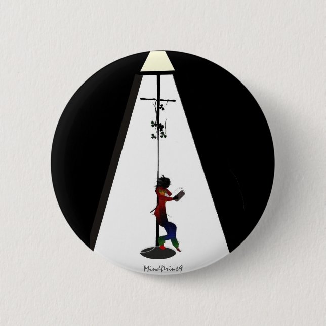Sreetlight Reading Pinback Button (Front)