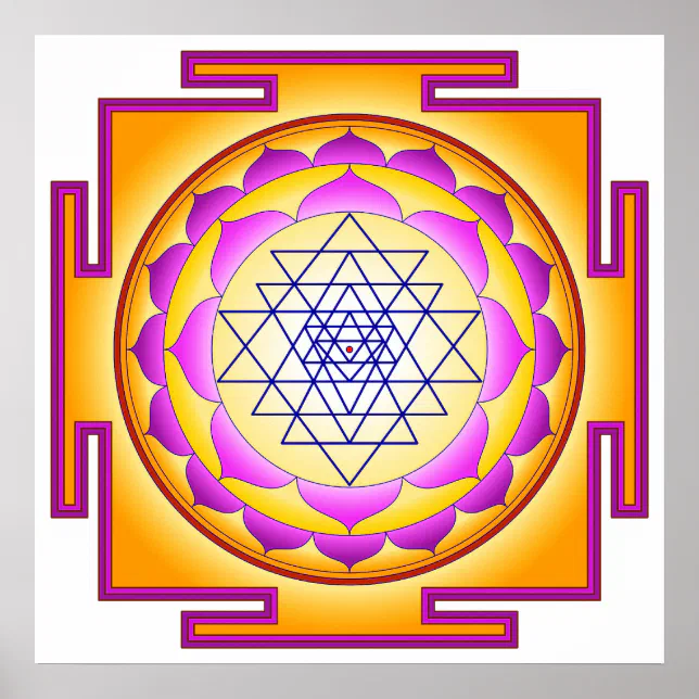 Sri Chakra Goddess Shri Lalitha Tripura Sundari Poster | Zazzle