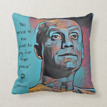 Sri Chinmoy throw pillow