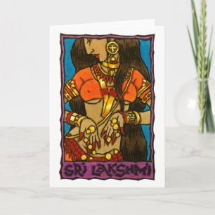 Sri Lakshmi Greeting Card