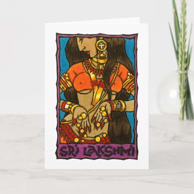 Sri Lakshmi Greeting Card (Front)