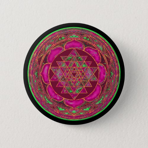Sri Lakshmi Yantra Mandala Button