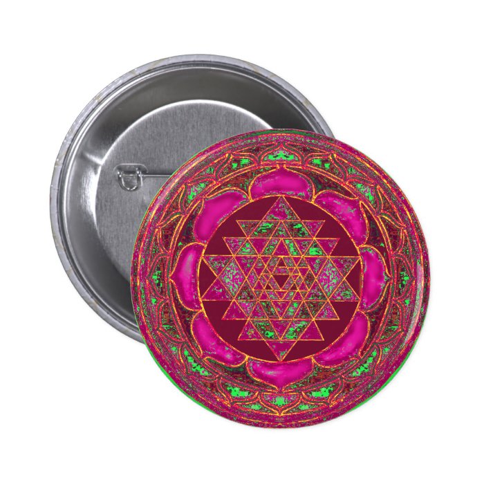 Sri Lakshmi Yantra Mandala Buttons