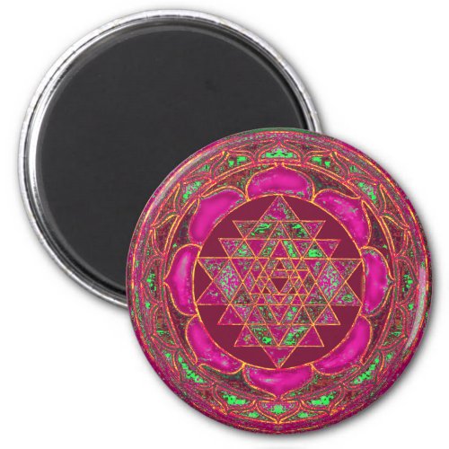 Sri Lakshmi Yantra Mandala Magnet
