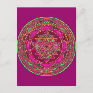 Sri Lakshmi Yantra Mandala postcard