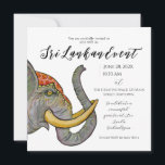 Sri Lanka Artistic Design Save The Date<br><div class="desc">A stylized illustration of a lotus flower and an elephant's head. The lotus flower, vibrant purple with hints of deep violet and gold accents in the center, is positioned on the left side of the image. The details are painted with a watercolor-like effect. An illustration resembles the beauty of Sri...</div>