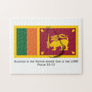 SRI LANKA Blessed Nation SRI LANKAN FLAG Jigsaw Puzzle