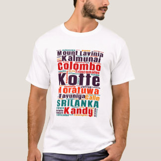Sri Lanka City word cloud T-Shirt