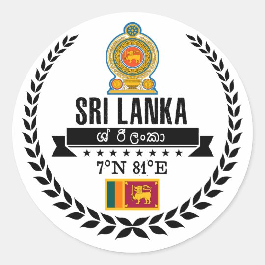 Sri Lanka Classic Round Sticker