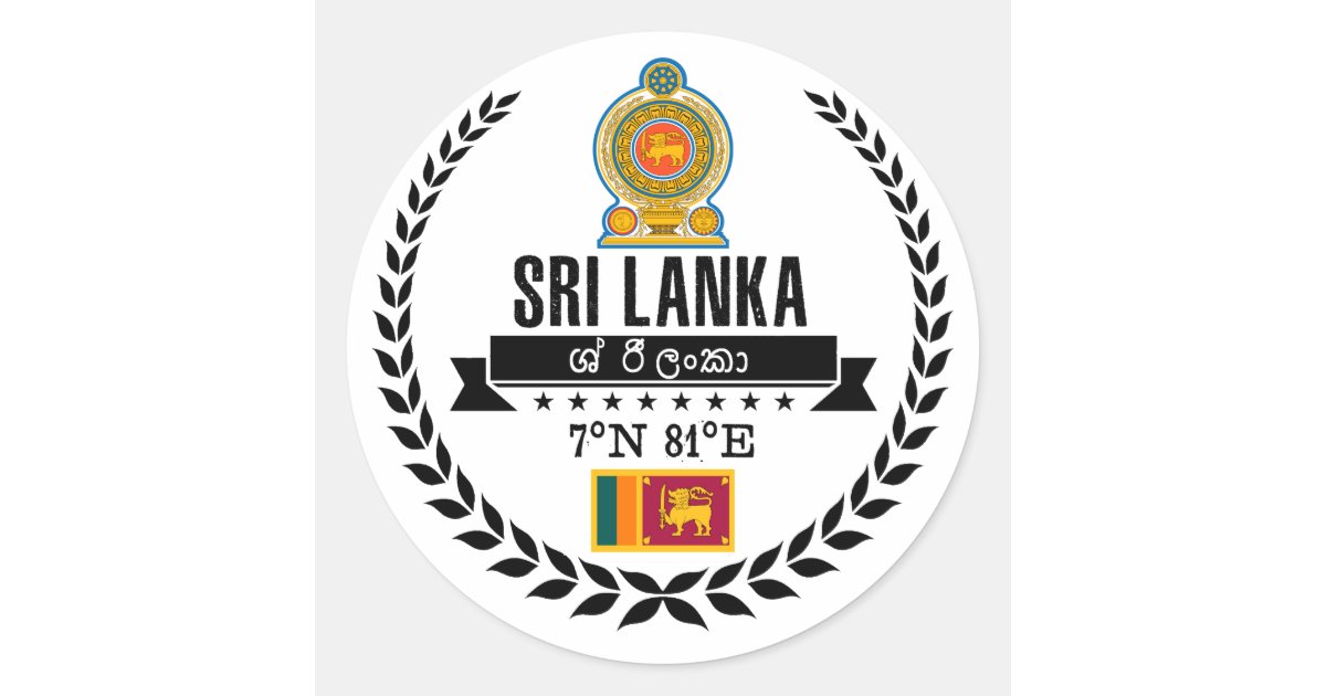 Sri Lanka Classic Round Sticker Zazzle