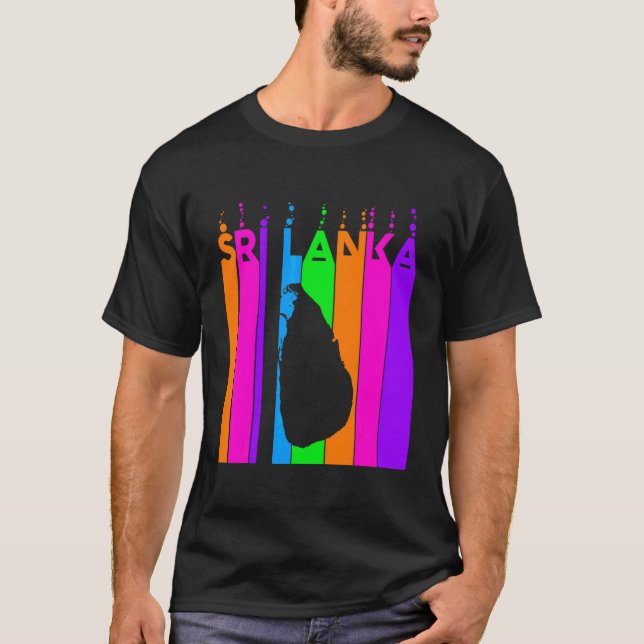 Sri Lanka Colorful Bubbles T-Shirt (Front)