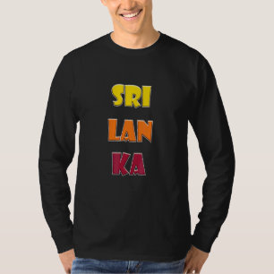 Sri Lanka Colorful Words T-Shirt