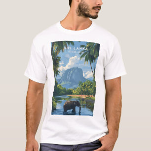 Sri Lanka Elephant River Jungle T-Shirt for Mens