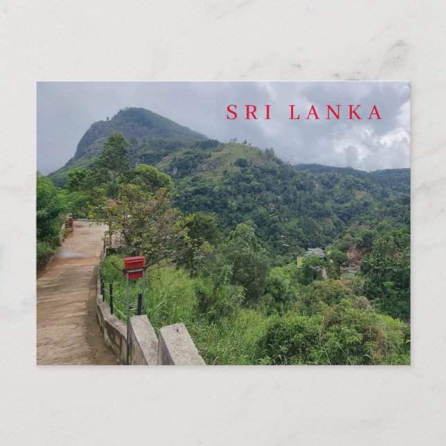 Sri Lanka Ella's Rock view postcard (Front)