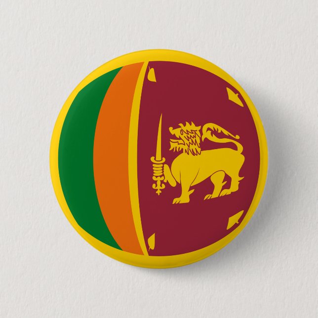Sri Lanka Fisheye Flag Button (Front)