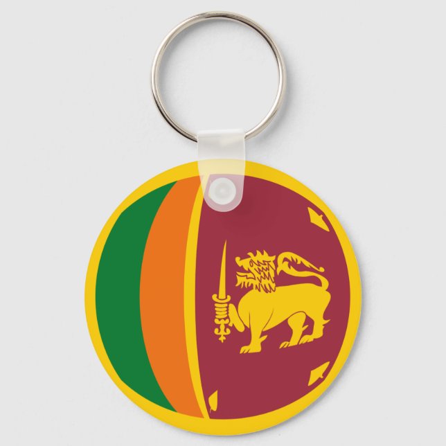 Sri Lanka Fisheye Flag Keychain (Front)