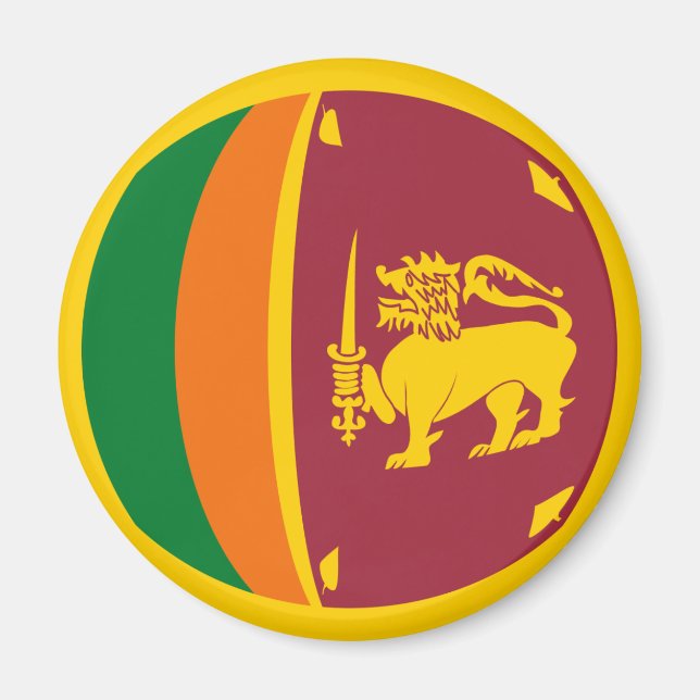 Sri Lanka Fisheye Flag Magnet (Front)
