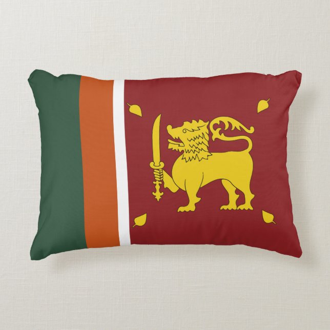 Sri Lanka flag Accent Pillow (Front)