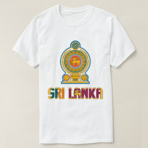 Sri Lanka Flag and Coat Of Arms Patriotic T-Shirt