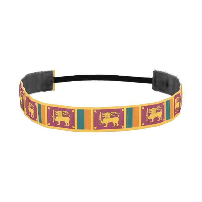 Sri Lanka Flag Athletic Headband (Front)
