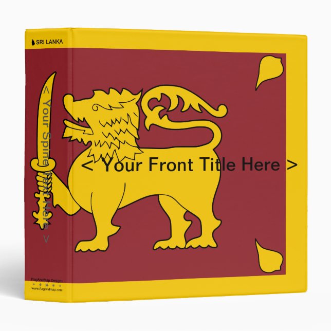 Sri Lanka Flag Binder (Front/Spine)