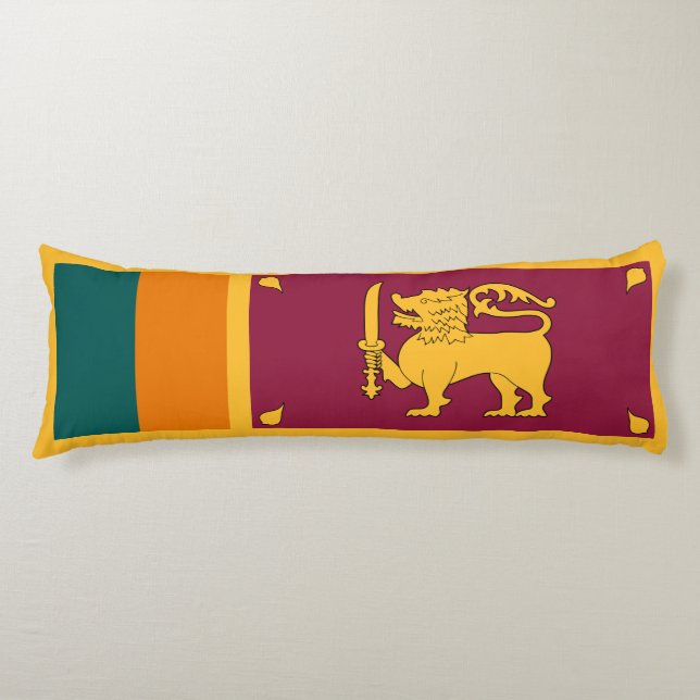 Sri Lanka Flag Body Pillow (Front)