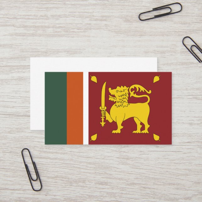 Sri Lanka flag Business Card (Front/Back In Situ)