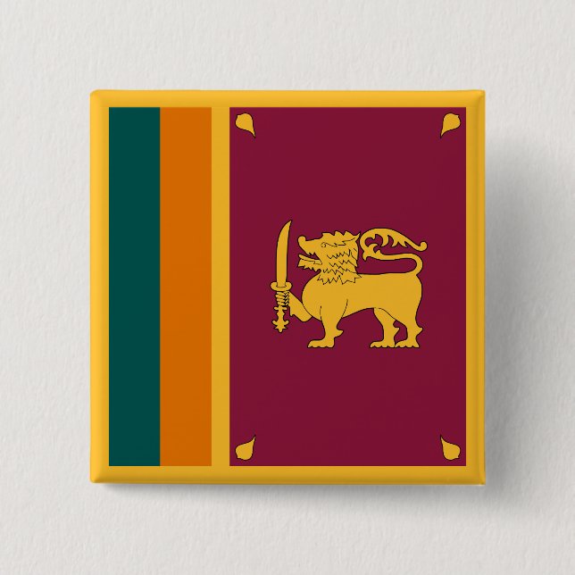 Sri Lanka Flag Button (Front)