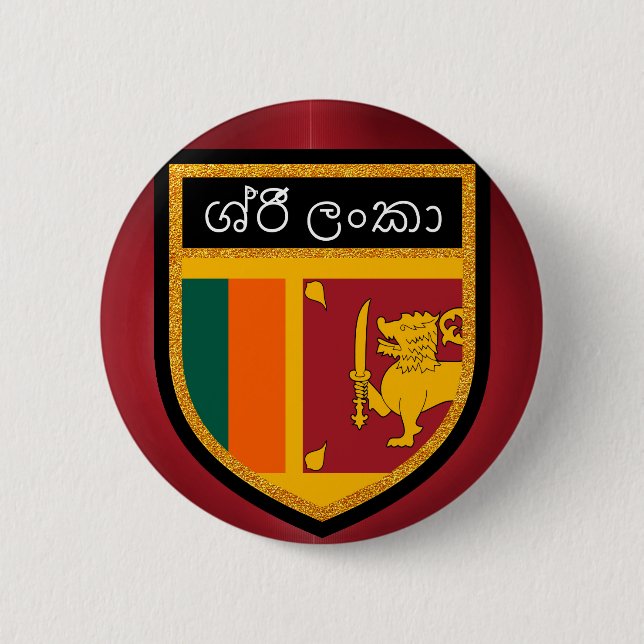 Sri Lanka Flag Button (Front)