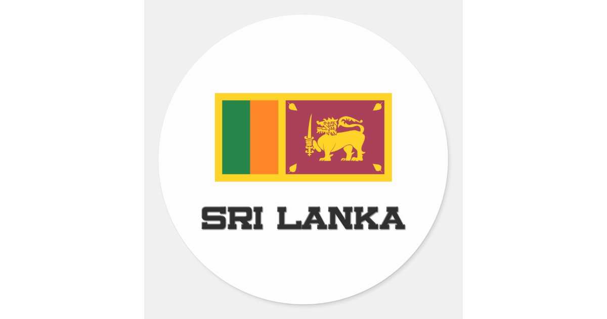 Sri Lanka Flag Classic Round Sticker | Zazzle