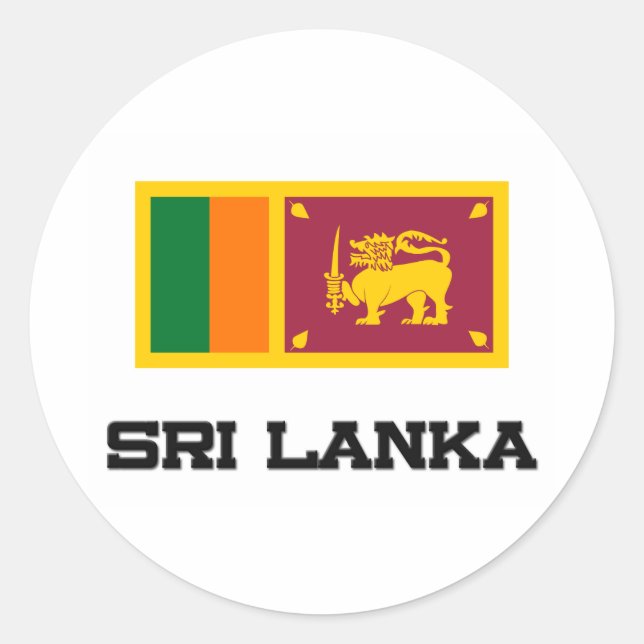 Sri Lanka Flag Classic Round Sticker (Front)