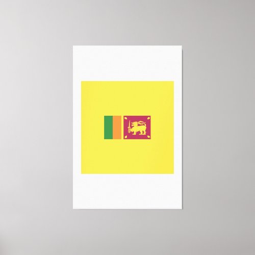 Sri Lanka Flag Emblem Canvas Print
