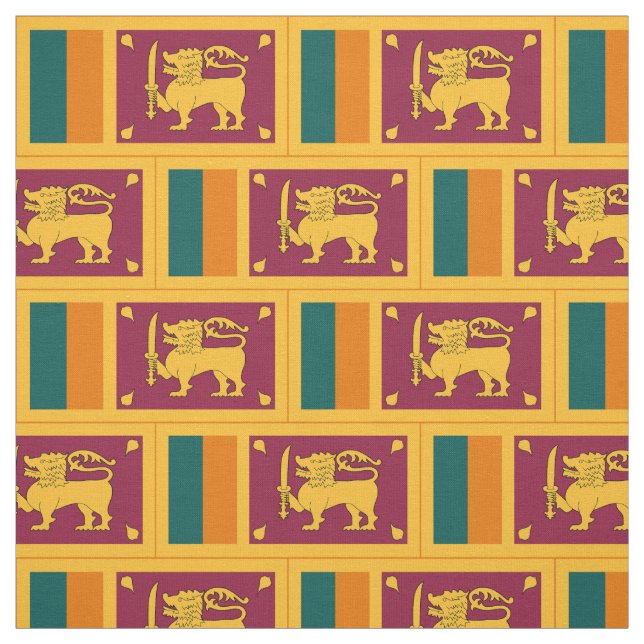 Sri Lanka Flag Fabric (Swatch)