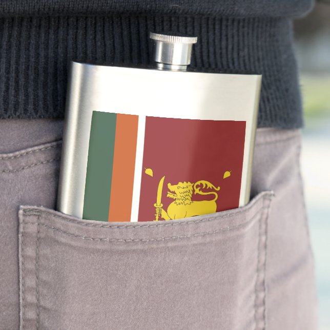 Sri Lanka flag Flask (In Situ)