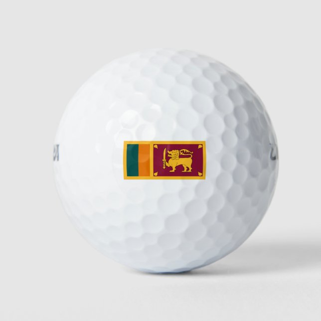 Sri Lanka Flag Golf Balls (Front)