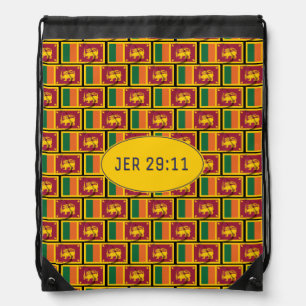 SRI LANKA FLAG JEREMIAH 29:11 Sri Lankan Drawstring Bag
