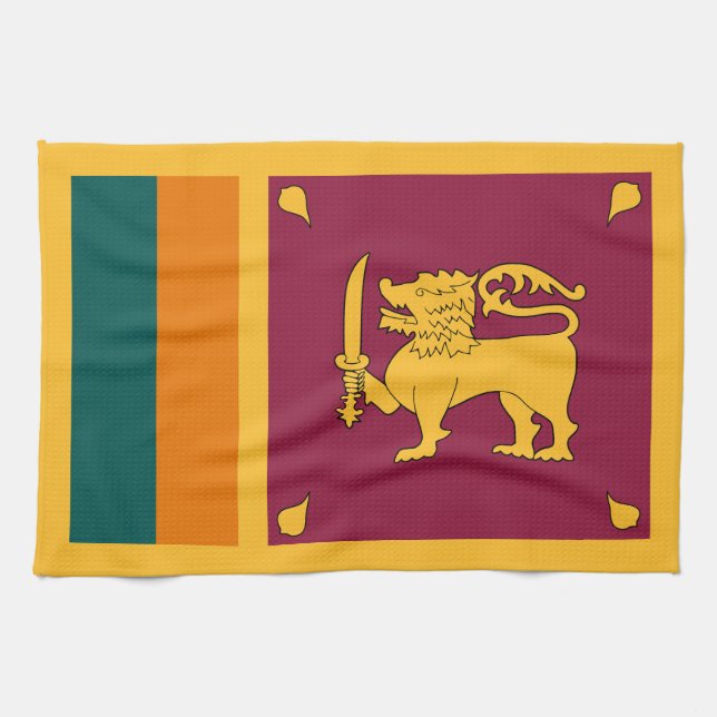 Sri Lanka Flag Kitchen Towel (Horizontal)