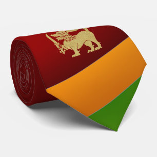 Sri Lanka Flag Lion Neck Tie