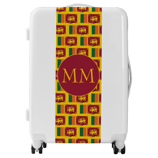 SRI LANKA Flag Map | Monogram Luggage (Front)