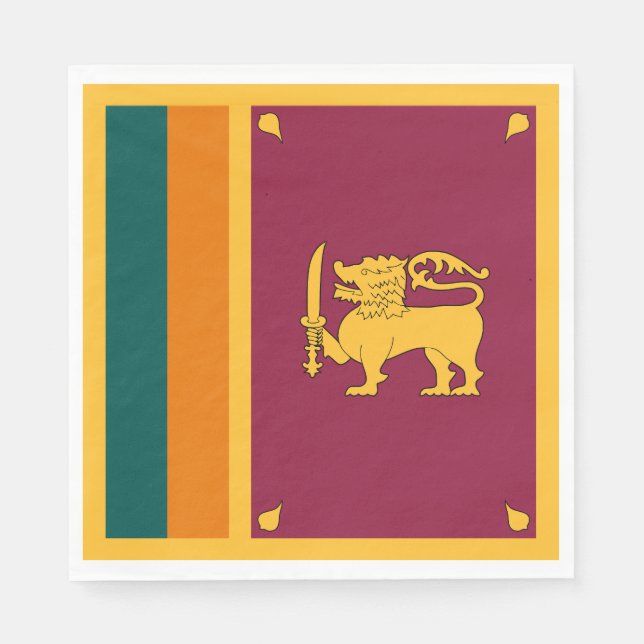 Sri Lanka Flag Napkins (Front)