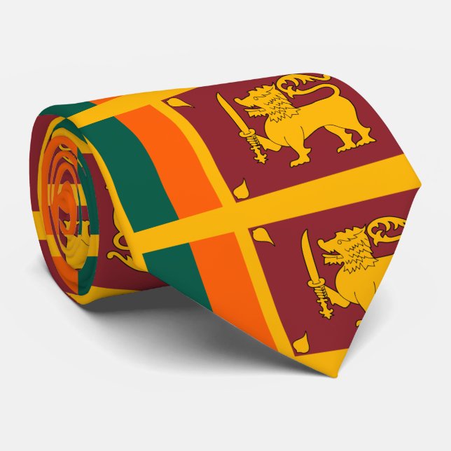 Sri Lanka flag Neck Tie (Rolled)