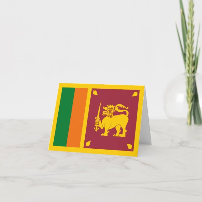 Sri Lanka Flag Notecard (Front)