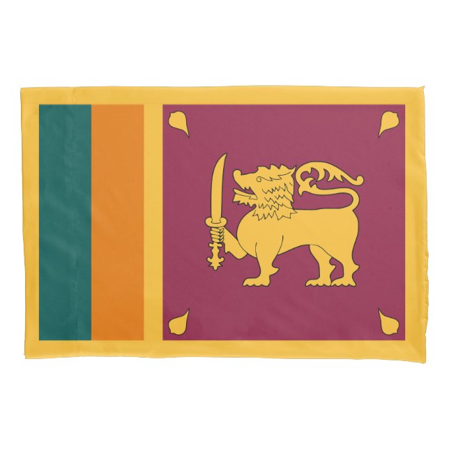 Sri Lanka Flag Pillow Case (Front)