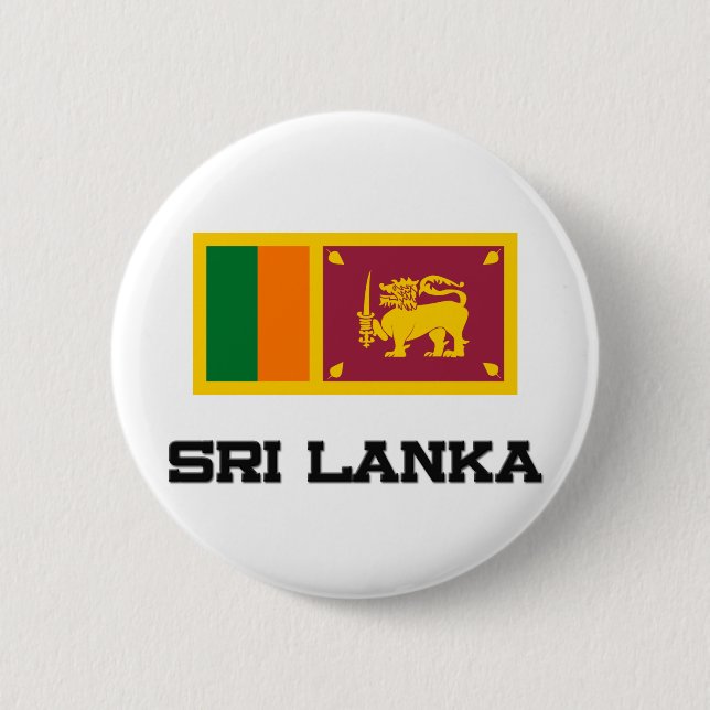 Sri Lanka Flag Pinback Button (Front)