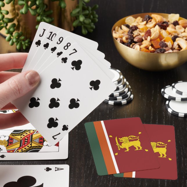 Sri Lanka flag Poker Cards (In Situ)