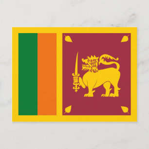 Sri Lanka Flag Postcard