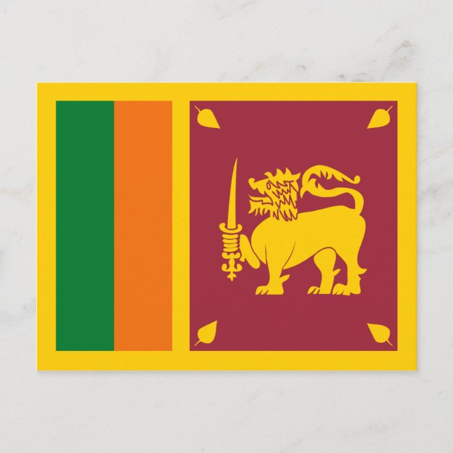 Sri Lanka Flag Postcard (Front)